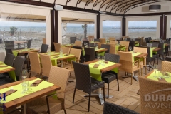 Restaurant Seating Under Awning