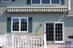 Closed Striped Awning