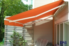 Side View of Orange Awning
