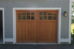One Wooden Garage Door with Windows