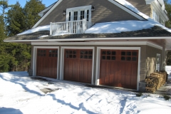 3 Dark Wood Garage Doors