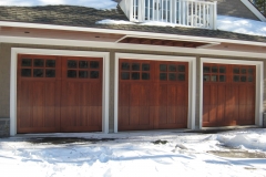 3 Dark Wood Garage Doors