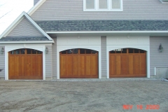 3 Web Cedar-Stain Garage Doors