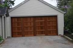 One Large Wooden Garage Door