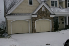 2 Tan Garage Doors