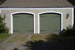 2 Green Garage Doors
